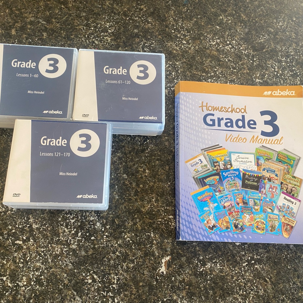 Abeka 3rd Grade Complete DVD set with Video Manual